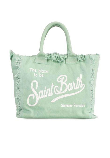 Borsa Mc2 Saint Barth Vanity verde salvia canvas frange MC2 SAINT BARTH | Borse | VANITY00094H53